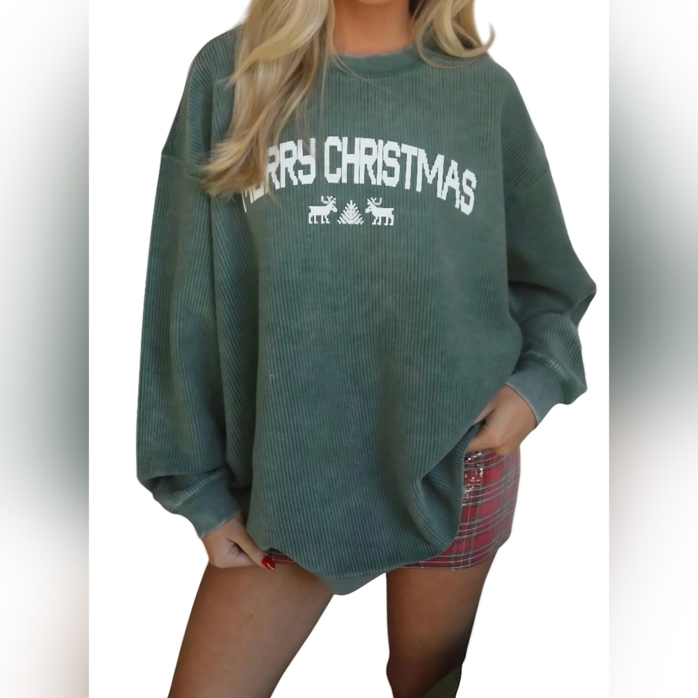 Green Merry Christmas Sweater